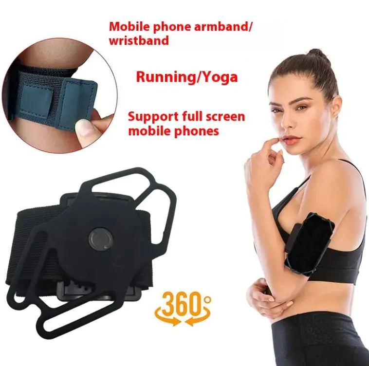 Removable Silicone Mobile Phone Armband Wrist Bag Multifunctional Arm Sleeve