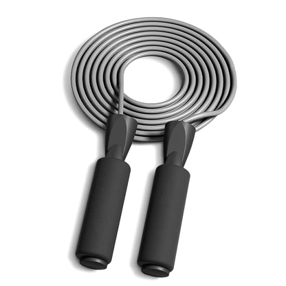 Jump Rope Adjustable Jumping Ropes Cable with Ball Bearings Skipping Rope Tangle-Free Rapid Speed for Men Women Steel Jump Ropes Workout with Foam Handles for Home Exercise Fitness Black