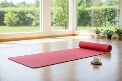 red yoga mat